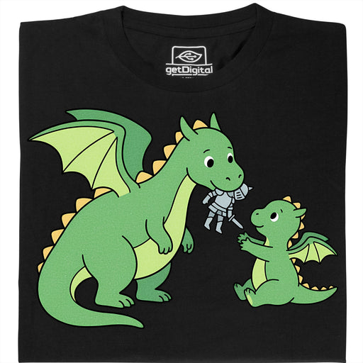 Dragon Parenting - Vista principal Camiseta Negro