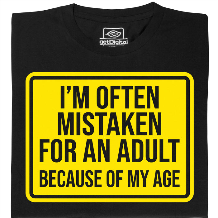 Mistaken For An Adult - Hauptansicht T-Shirt Schwarz