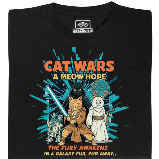 Cat Wars - A Meow Hope - Vue principale T-Shirt Noir
