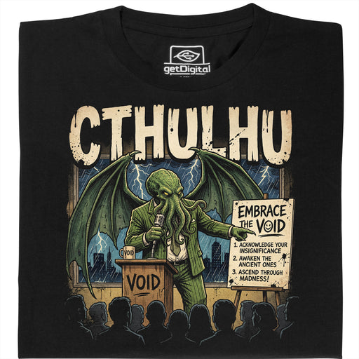 Cthulhu - Embrace the Void - Hoofdweergave T-Shirt Zwart