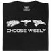 Choose Your Spaceship - Hoofdweergave T-shirt Zwart