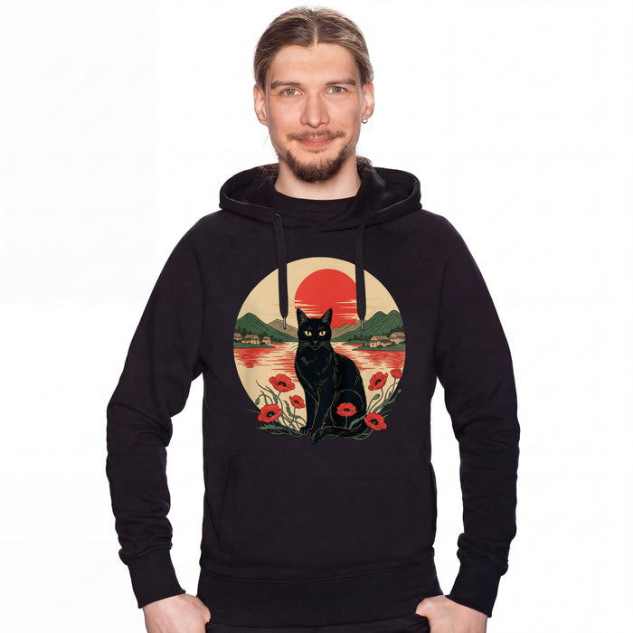 Sunset Cat  - Hoodie Homme David