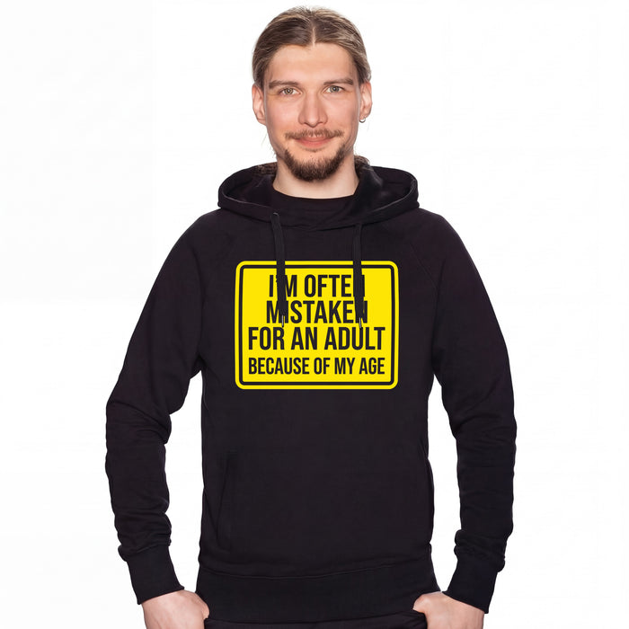 Mistaken For An Adult - Hoodie Mann David