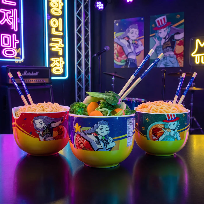 Ciotola per Ramen KPop Demon Hunters con Bacchette