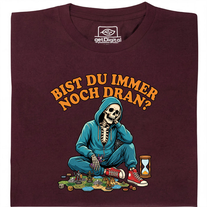 Ben je nog steeds aan de beurt? - Hoofdweergave T-Shirt Donkerrood