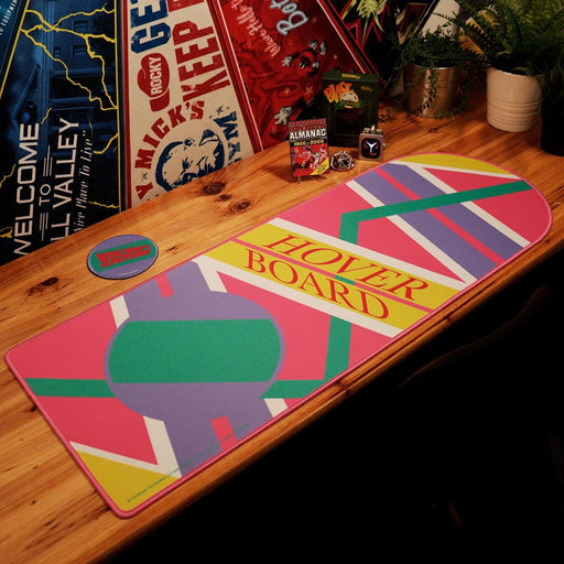 Ensemble Tapis de Bureau XL &amp; Dessous-de-Verre Back to the Future Hoverboard