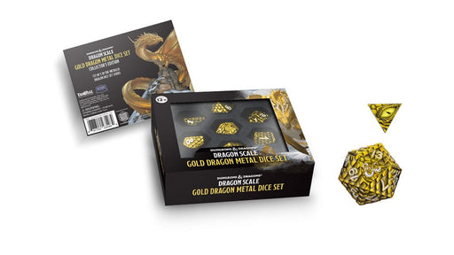 Dungeons & Dragons Metal Dice Dragon Scale Gold (Set of 7)