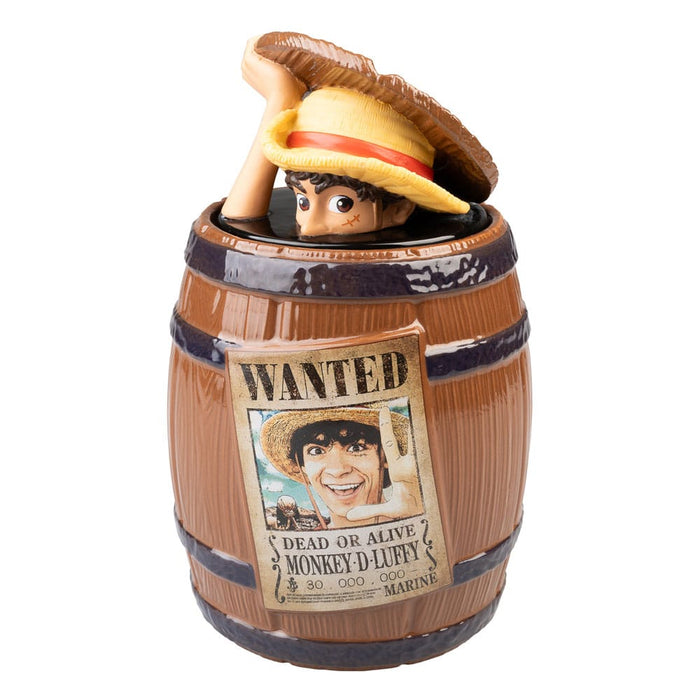 One Piece Boîte à biscuits tonneau Monkey D. Luffy (Wanted)