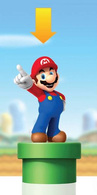 Super Mario nachtlampje Mario op een Warp Pipe