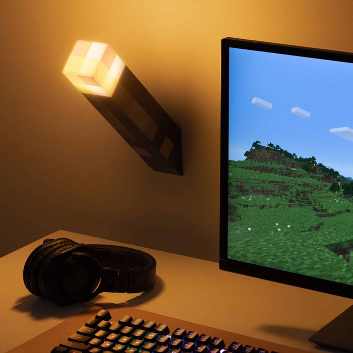 Lámpara antorcha de Minecraft (para mesa y pared)