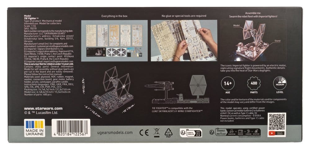 Star Wars Holzbausatz TIE Fighter